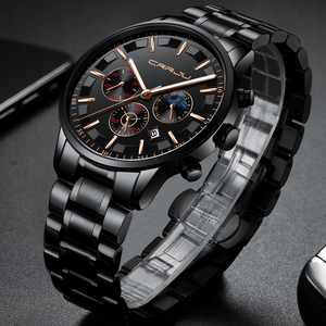 CRRJU 2260-reloj de cuarzo personalizado para hombre, elegante, luminoso, a prueba de agua, diseño de viaje - Product Image 4