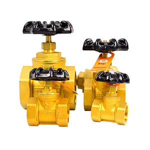 Vanne à boisseau en laiton entièrement en cuivre résistant aux hautes températures avec filetage interne épaissi 4/6 points pour conduites d'eau - Product Image 1