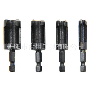 ชุดดอกสว่านเจาะไม้ Mr Drill Plug 4 ชิ้น รุ่น 6101316 ด้ามหกเหลี่ยมสีดำ สำหรับเจาะไม้ได้อย่างรวดเร็ว - Product Image 1