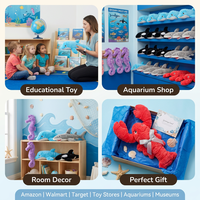 Ensemble de jouets en peluche personnalisés sur le thème des animaux marins : Dauphin, Orca, Hippocampe, Requin, Homard – Poupées douces et câlines pour enfants – Cadeau OEM ODM