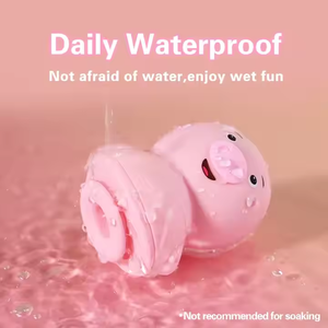 Vibrateur en silicone en forme de cochon mignon et sexy, pour stimulation clitoridienne et des mamelons, avec fonction de léchage de clitoris, pour orgasme rapide, rechargeable par USB, 6 vitesses, étanche - Product Image 4