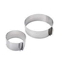 Couteau à gâteau réglable en acier inoxydable, anneau extensible pour couche de gâteau, moule à mousse, anneau à trancher le pain éponge, outil de pâtisserie