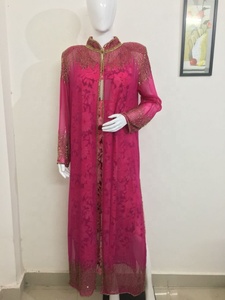 ชุดเดรสยาวแขนยาวผ้าจอร์เจตต์ประดับลูกปัดสไตล์อาบายะห์สำหรับงานเลี้ยงค็อกเทล บริการสั่งตัดตามแบบ (OEM)  แบบดั้งเดิมสำหรับชาวมุสลิม ไซส์พลัส - Product Image 4