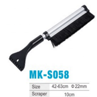 Brosse à neige télescopique réglable de 42 à 63 cm pour voiture avec grattoir à glace de 10 cm, pelle à dégivrage de pare-brise portable et rétractable