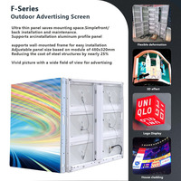 Écran LED couleur plein format pour extérieur, affichage LED 3D P4.44 P5.7 P6.66 P10, étanche IP65, OEM, montage mural pour usage commercial