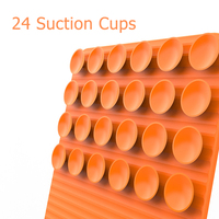 Support de téléphone pliable en silicone amélioré, support réglable flexible avec 24 ventouses, support universel créatif pour tablette