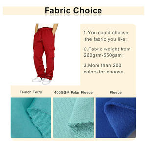 Precio de fábrica Otoño Invierno bordado personalizado polar suave algodón suelto transpirable Joggers elástico Cargo polar pantalones de chándal - Product Image 3