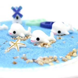 Adorno Decorativo Kawaii de Delfín 3D en Resina Blanca, Modelo de Manualidades para el Hogar, Figuras y Miniaturas para Microlandschaft - Product Image 1
