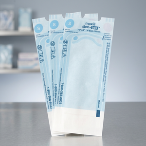 Bolsas de Esterilización Autosellables Maxill Steri-Sox, Certificadas por la CE, Papel/Plástico Azul, 2.25 x 4 Pulgadas, ASTMF2100 Nivel 3, 200/Caja 2 - Product Image 2