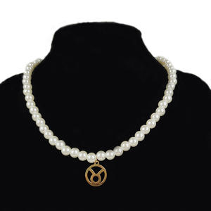 Colliers à pendentifs Go Party 12 Horoscope Colliers à chaînes de perles Bijoux en acier inoxydable Collier de signe du zodiaque pour femmes filles - Product Image 1