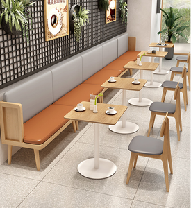 Mesa y Sillas de Madera Maciza Personalizadas para Restaurante, Bar, <span class=keywords><strong>Buffet</strong></span>, con Diseño Creativo de Doble Temática Musical y de Ocio - Product Image 2
