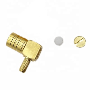Adaptateur de prise femelle SMB à angle droit pour radio XM, connecteur SMB en laiton plaqué or 50 Ohm Nickel Gold CN JIA 1.5 Rg58 pour Sirius - Product Image 3