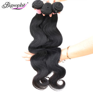 Extensions de cheveux naturels indiens bruts, double trame, couleur naturelle, ondulations souples, lots de mèches - Product Image 3