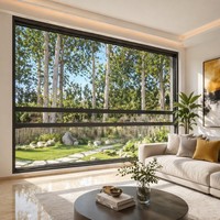 Ventanas Elevables Eléctricas de Aluminio Residenciales HUACAI Personalizadas con Doble Acristalamiento, Rotura de Puente Térmico, PA66, 24 mm, Antirrobo y Motorizadas con Control Remoto
