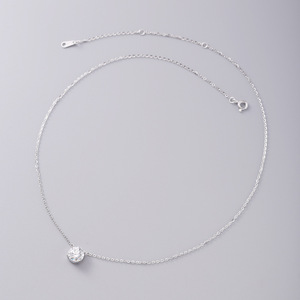 Collana Scintillante di Grado Diamante in Argento <span class=keywords><strong>925</strong></span> Placcato <span class=keywords><strong>Oro</strong></span> Bianco con Simulante di Carbonio ad Alta Purezza, Opzioni di Dimensione da 3 <span class=keywords><strong>Carati</strong></span>, Gioiello di Lusso - Product Image 6