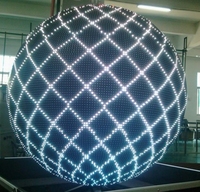 A todo Color 1,5 m de diámetro P2 P2.5 P3 P4 bola esférica Flexible para interiores esfera redonda pantalla LED a todo color