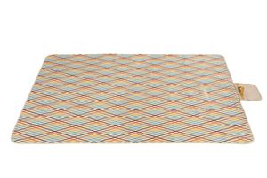 Grande couverture de pique-nique imperméable et pliable Rainbow Grid 57"x71" pour l'extérieur, tapis de plage anti-sable pour parc et pelouse - Product Image 2