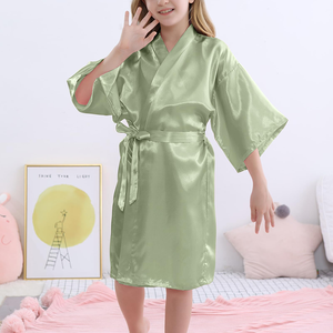 Batas para Niñas al por Mayor, Pijamas Casuales Personalizables para el Hogar, Ropa de Dormir para Fiestas, Ropa de Estar Suave <span class=keywords><strong>y</strong></span> Transpirable para Niñas - Product Image 2