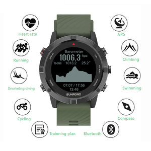 Montre connectée GPS Sunroad pour le sport, suivi d'activité, course à pied, natation, cyclisme, escalade, randonnée, altimètre, baromètre, boussole, survie, camping - Product Image 2