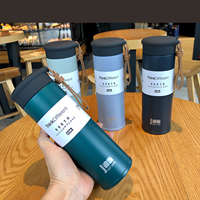 Le plus récent 330ml 450ml poignée portable Mini bouteille d'eau sous vide en acier inoxydable pour boire chaud et froid
