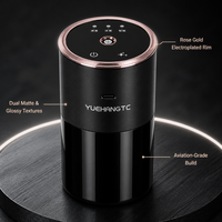 Diffuseur d'arômes pour voiture, 3 modes de parfum, capteur de mouvement intelligent, démarrage/arrêt automatique, bordure or rose, type-C sans fil