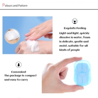 Feuilles de Savon pour les Mains à Logo Personnalisé, Parfum Citron, Jasmin, Rose, Florales, Portables pour Voyage, Feuilles de Savon en Papier pour le Lavage des Mains