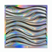 Panel Dinding PVC 3D Motif Gelombang Tahan Air, Anti Api, Mudah Dipasang, Dapat Disesuaikan, untuk Penggunaan Rumah Tangga di Ruang Makan dan Ruang Belajar