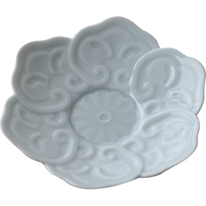 Chinese Style Ruyi Flower <b>Ceramic</b> Fruit Dish Porcelain Tea Tray Wedding Platter Zen Inspired Retro Small <b>Plate</b> - Product Image 5