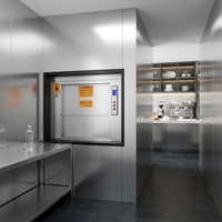 Montacarichi Moderno Senza Ingranaggi con Motore AC a Prezzo di Fabbrica, Mini Ascensore per Consegna Cibo in Cucina, in Acciaio Inossidabile