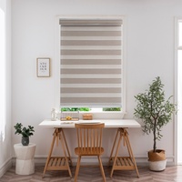 Venta Directa de Fábrica, Fácil de Instalar, Moderno, Liso, Doble Capa, 100% Poliéster, Manual, Sin Cordones, Anti-UV Integrado, 100% Opaco
