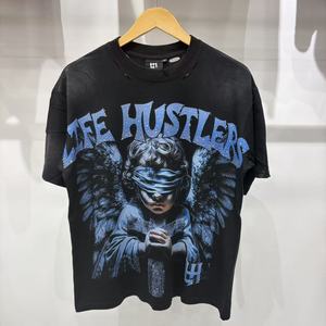 Summer High Street Rhinestone Designer Brand Clothing <strong>Tshirts</strong> Men LH Short Sleeve Plus Size Hip Hop <strong>Life</strong> Hustlers Men's T-shirt - Product Image 6