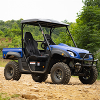 Véhicule utilitaire électrique 4 places 4x4 tout-terrain, buggy cargo côte à côte pour la jungle, la ferme, le ranch, le complexe hôtelier, homologué CEE COC