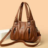 Sac à main de luxe pour femmes de haute qualité avec bandoulière, fermeture éclair, sac messager en PU, sac à bandoulière pour maman, multi-couches, grande capacité