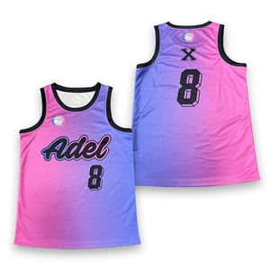 Camiseta de baloncesto con logotipo personalizado, conjuntos de uniformes de malla transpirable, chaleco con estampado de sublimación de estilo de baloncesto personalizable con - Product Image 3