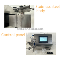 Machine de remplissage semi-automatique en acier inoxydable Shuanghai pour shampoing, miel, boissons en pot, contrôlée par PLC, moteur électrique 15L/min