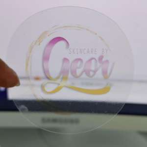 Etiquetas Adhesivas Transparentes con Impresión Personalizada, Etiquetas con Logotipo en Dorado Transparente - Product Image 4