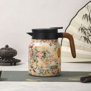 Arabic Retro tùy chỉnh 1L thép không gỉ cách điện cà phê phích ấm Flask đôi tường chân không nước Jug Tea Pot với lọc - Product Image 2