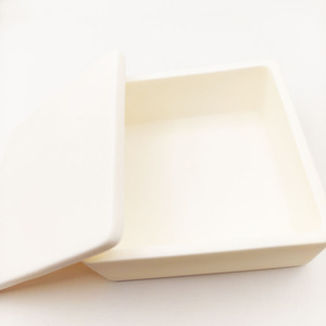 Bloc d'alumine avec couvercle 120x120x50mm, pièces réfractaires en céramique Al2O3 carrées pour haute température 1800, fournitures de laboratoire - Product Image 1