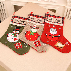 Nuevas medias navideñas extra grandes de poliéster, decoraciones navideñas, regalos navideños, bolsas de regalo navideñas - Product Image 3