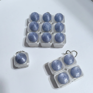 Juguete Antiestrés Impreso en 3D de PLA, Llavero, Juguete Sensorial, Colgante Transparente Azul, Personalizado OEM - Product Image 1