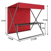 Kiosque promotionnel modulaire portable, stand de vente extérieur personnalisé, stand d'exposition réutilisable pour salon professionnel
