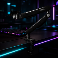 Support d'écran ergonomique réglable à 90 degrés, compatible VESA, avec pince en C, pivotant et rotatif, pour bureau - Neuf