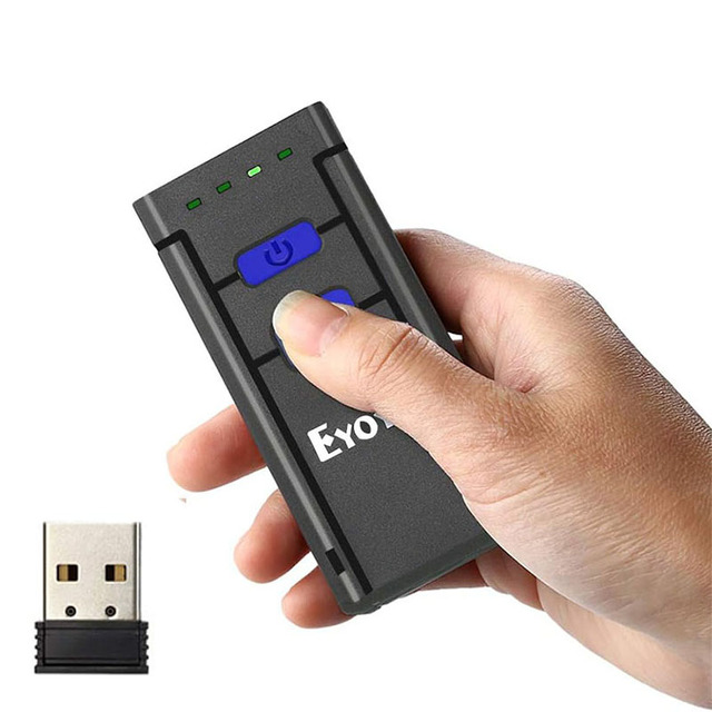 Eyoyo Portable Mini 1D Bluetooth 2.4G Wireless Wired Inventory Bar Code Reader Phone Barcode Scanner for iPhone Android