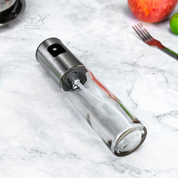 304 Stainless Steel 100ml kaca cuka zaitun penyemprot minyak botol dapur kabut pompa semprot minyak Pot untuk Salad BBQ memasak