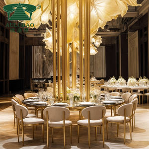 Mesas de fiesta de lujo con base de metal dorado en forma de serpentina para eventos - Product Image 4