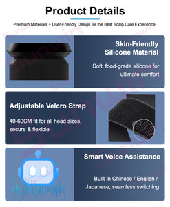 Machine de massage du cuir chevelu et de croissance des cheveux à usage personnel avec infusion de nutriments à l'oxygène sous pression et mode de relaxation intelligent de 15 minutes - Product Image 6