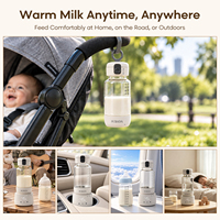 Chauffe-biberon portable rechargeable grande capacité, sans BPA, qualité alimentaire, avec fonction de chauffe rapide et maintien au chaud
