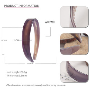 Serre-tête de luxe Siywina minimaliste 2.2 large en acétate <span class=keywords><strong>vintage</strong></span> écologique de haute qualité pour femme, antidérapant, idéal pour les mariages - Product Image 5