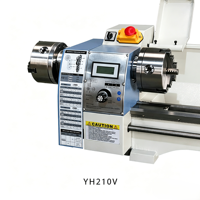 Tour à métaux et bois industriel manuel à vitesse variable YH WM210V pour banc d'atelier étendu, mini-tour à métaux