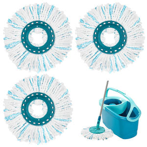 Meilleure vente de vadrouille de remplacement compatible avec le système de vadrouille à disque Clean Twist de <span class=keywords><strong>Leifheit</strong></span> 360 Spin Magic Mop pour tous les types de sols - Product Image 1
